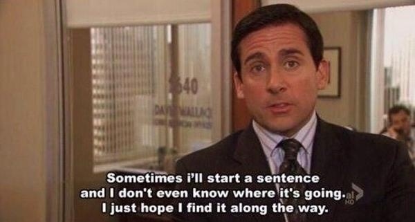 a photo of michael scott and his quote below