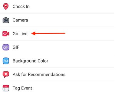 facebook go live