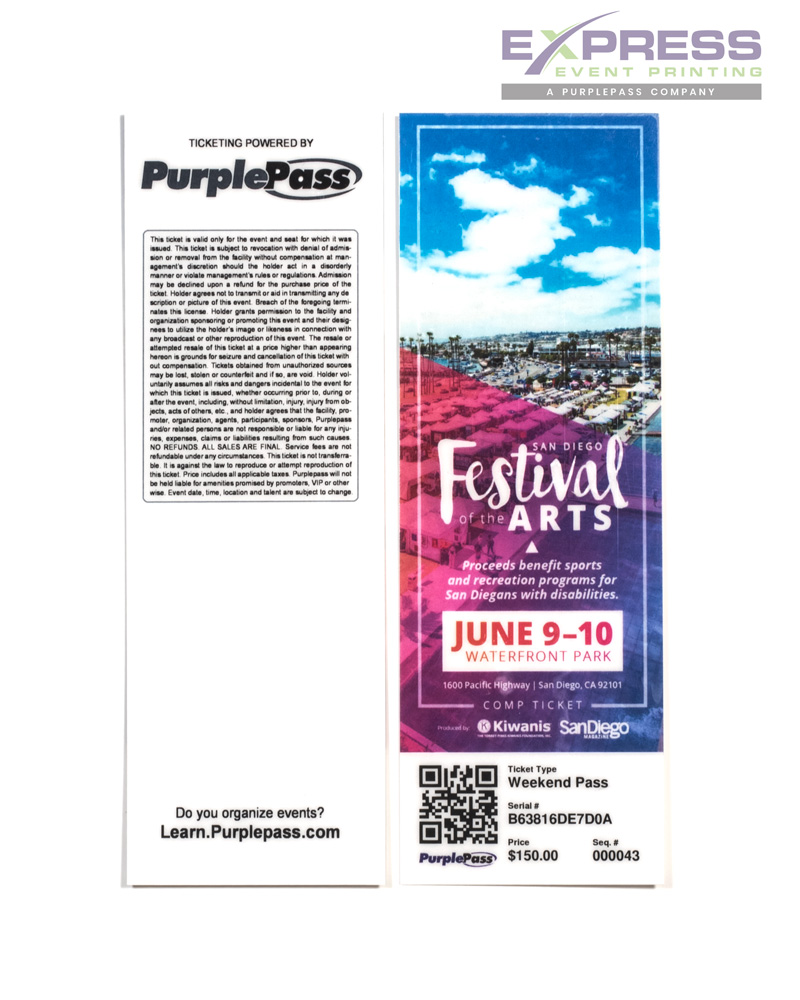 Purplepass ticket for San Diego Festival of the Arts