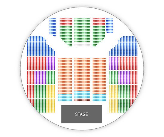 a seating map with color codes