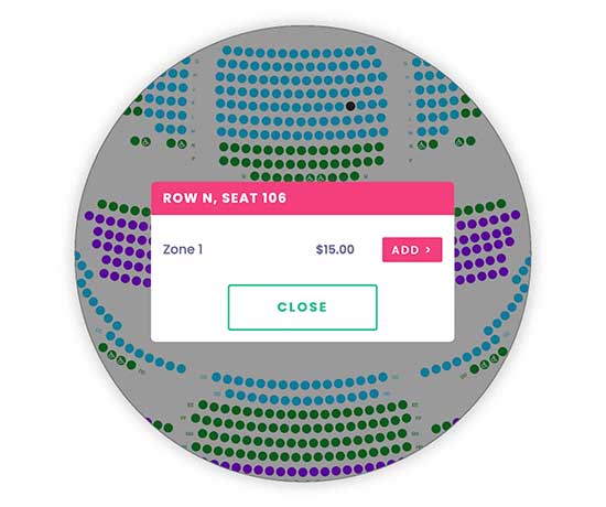 checkout on seating map