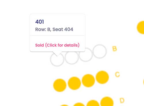 sold seats in map manager